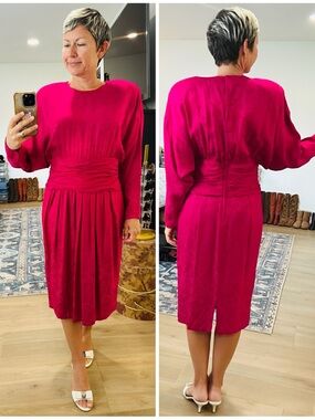 Vintage 80’s/90’s Maggy London Pink Silk Dress